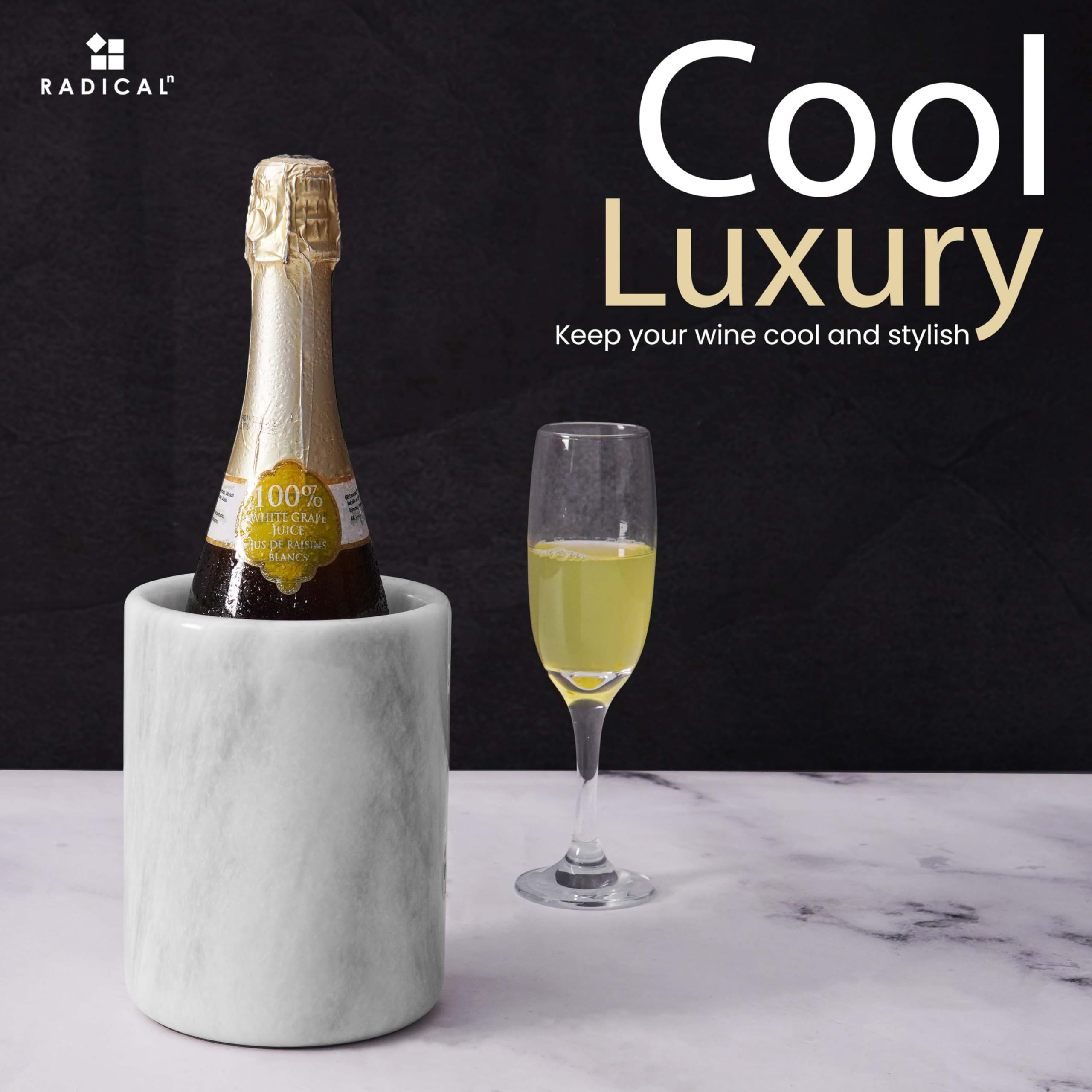 Radicaln 大理石ワインクーラー ホワイト 6.5インチ Amazon.com: Radicaln Marble Wine Chiller 6.5